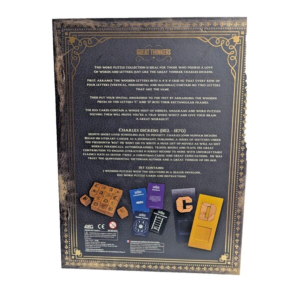 The Charles Dickens Word Puzzle Collection Game 100 Word and Letter Puzzles NEW - Picture 2 of 6